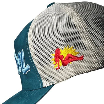 RED P*RN STAR TRUCKER HAT